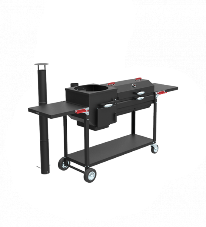 Utschak-Mangal mit Grilldeckel und Edelstahlrost - Comfort Lift Air "Iskander" 400